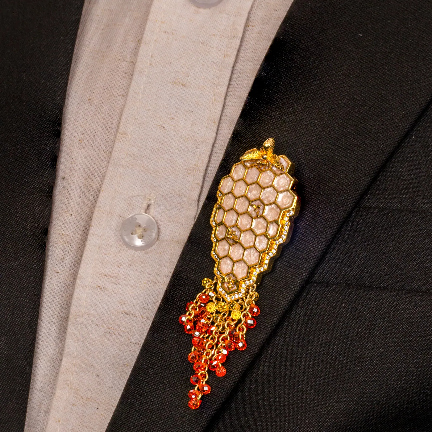Honeycomb Brooch